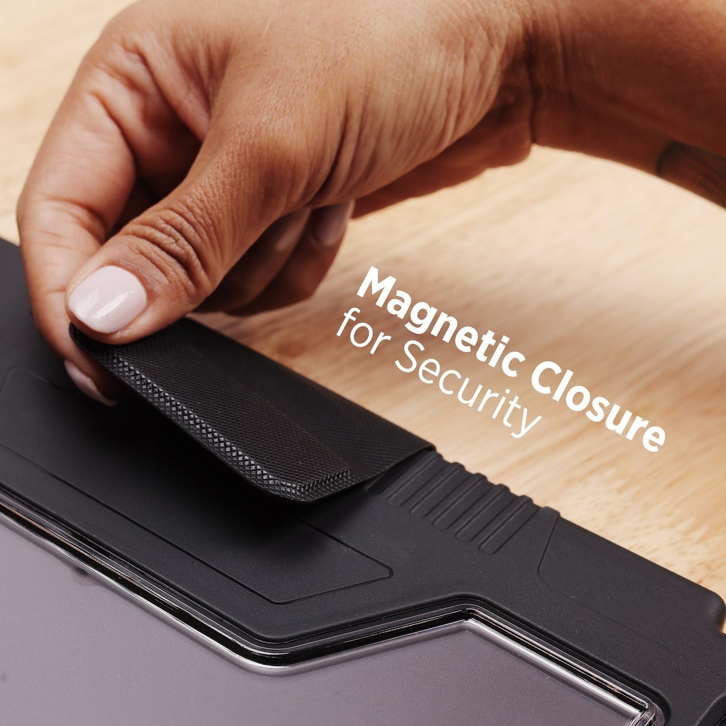Tekne Shockproof Vegan Leather Case for iPad Pro 13 M4 | Stand Function | Drop Protection - Grey
